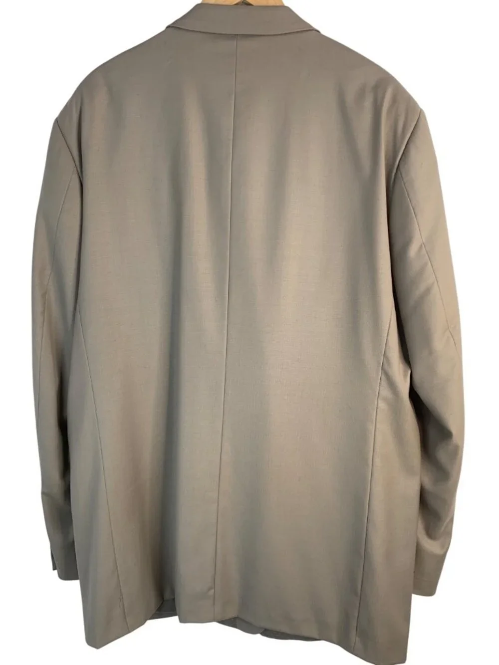 NWT Mantoni Mens Super 140s Suit Jacket & Pleated Pants Tan 48L x 37 Wool